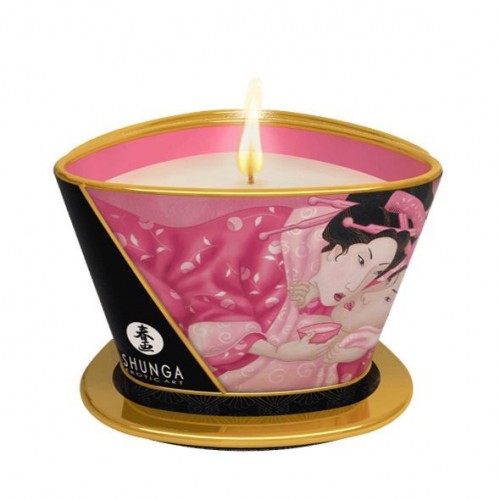 Масажна свічка Shunga Massage Candle – Rose Petals (170 мл) з афродизіаками в інтернет супермаркеті PbayMarket!