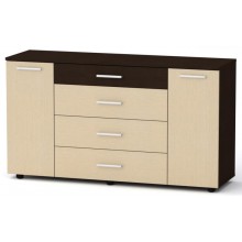 Комод 1-3-2 Компанит Венге темний + венге світлий (130х38х73 см)