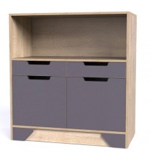 Комод Тиса Мебель Модуль-126 Дуб сонома Графіт 96x40x90 см