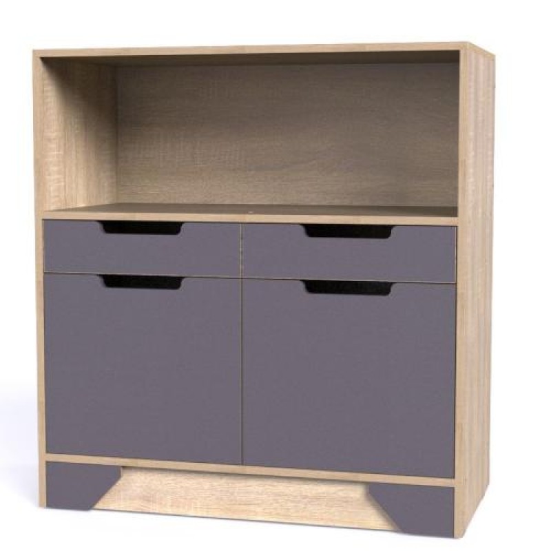 Комод Тиса Мебель Модуль-126 Дуб сонома Графіт 96x40x90 см