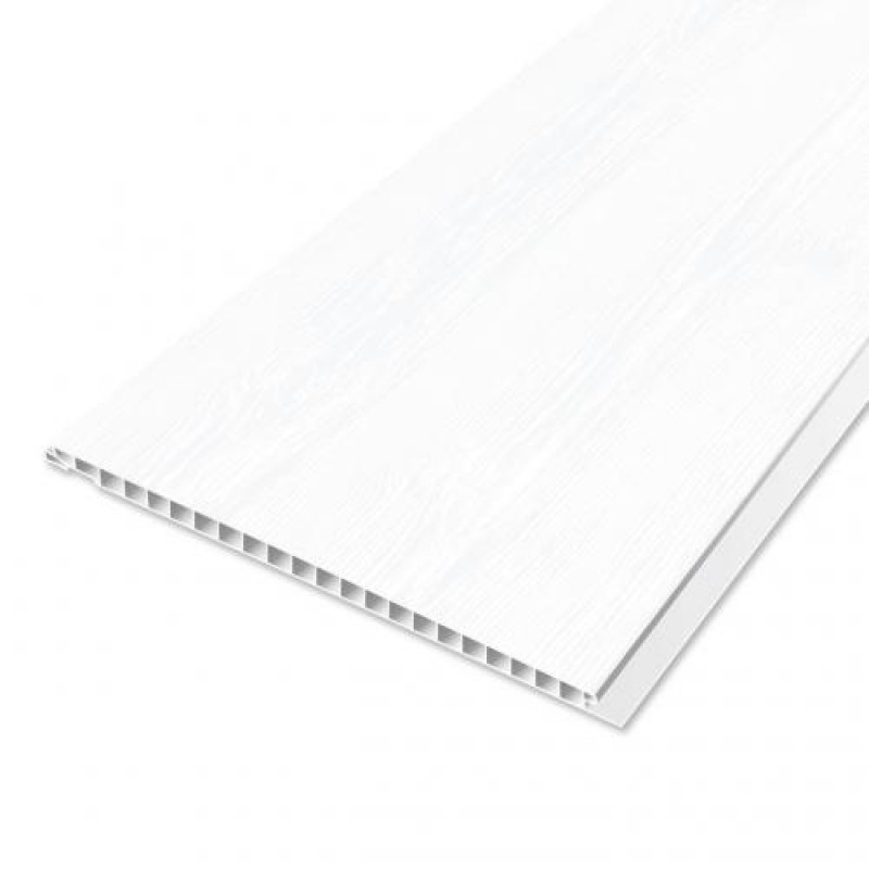 Панель ПВХ пластикова вагонка для стін та стелі EX 07.01 Ліон White Riko