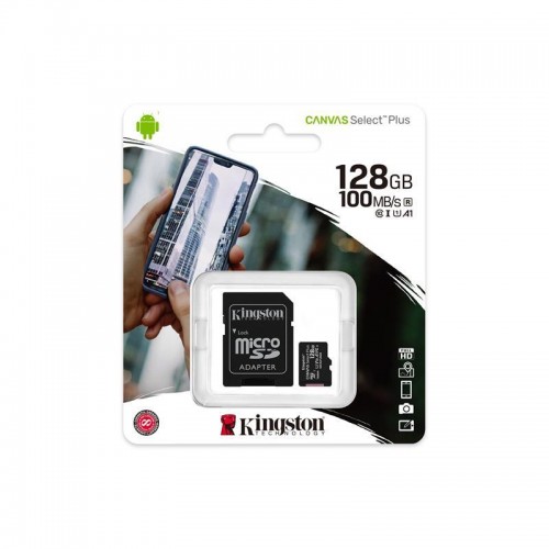 Карта пам'яті MicroSDXC 128GB UHS-I Class 10 Kingston Canvas Select Plus R100MB/s + SD-адаптер (SDCS2/128GB) в інтернет супермаркеті PbayMarket!