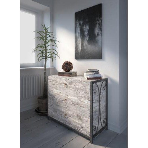 Комод Tenero Спліт 82х100х45 см Чорне срібло/дуб морас (1000002158) Комод Tenero Спліт 82х100х45 см Чорне срібло/дуб морас (1000002158)