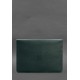 Шкіряний чохол-конверт на магнітах для MacBook 13 Зелений BlankNote