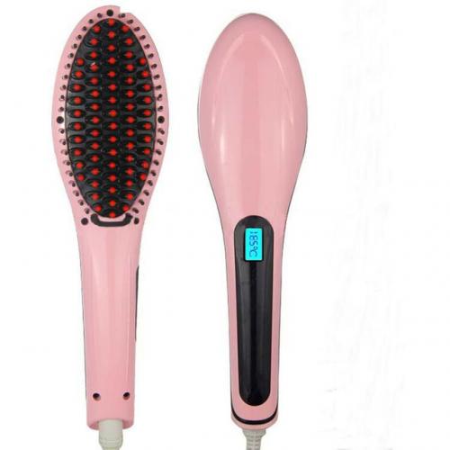 Гребінець-випрямляч Fast Hair Brush Straightener Dt-9903 Рожевий в інтернет супермаркеті PbayMarket!