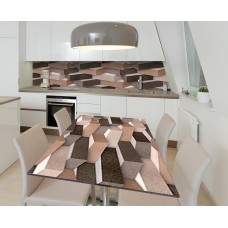 Наклейка 3Д вінілова на стіл Zatarga «Іспанська кладка» 650х1200 мм для будинків, квартир, столів, кафе