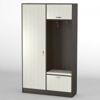 Передпокій Тиса Мебель-19 Венге Молочний 204.5x35x120 см Передпокій Тиса Мебель-19 Венге Молочний 204.5x35x120 см