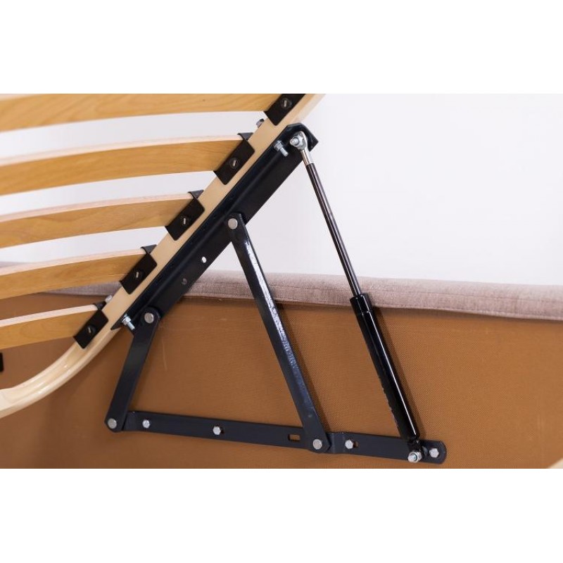 Ліжко Richman Санам VIP 120 х 200 см Місті Dark Grey З додатковою металевою цільнозварною рамою Темно-сіра