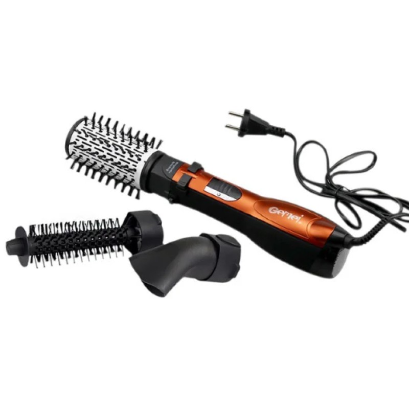 Мультистайлер для волосся Gemei GM-4828 з феном 1000W Black/Gold (3_01708)