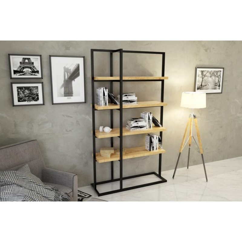 Стелаж для зберігання в стилі Loft NS-1718 2130x1200x400 мм Черный