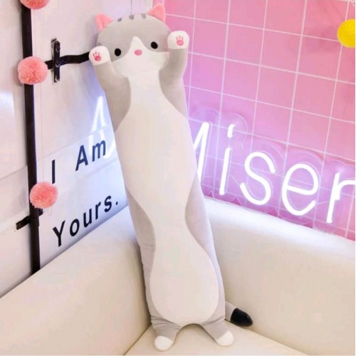 М'яка іграшка-подушка 50 см UKC Кіт Сірий М'яка іграшка-подушка 50 см UKC Кіт Сірий