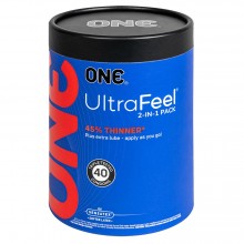 Презервативи ONE Ultra Feel 40 шт, подарункова упаковка тюб