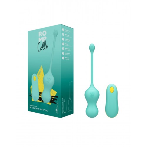 Віброяйце для точки G з пультом керування Romp Cello Light Teal, водонепроникне в інтернет супермаркеті PbayMarket!