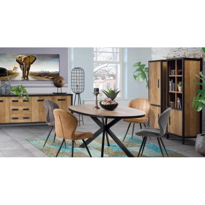 Шафа для зберігання в стилі Loft NS-2252 2000x970x500 мм Черный