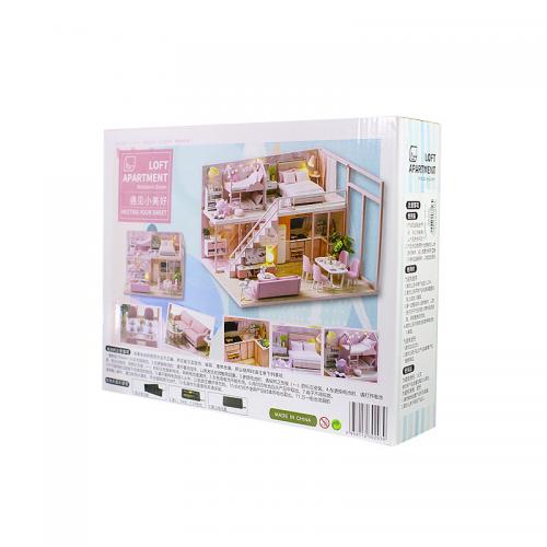 Ляльковий будинок конструктор DIY Cute Room L-027 Pink house 3D (5799-19403)