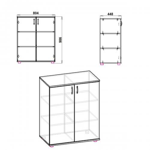 Комод для спальні Компанит 2Д Альба (Ev-1005) Комод для спальні Компанит 2Д Альба (Ev-1005)