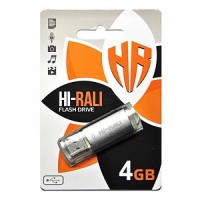 Флеш-накопичувач USB 4GB Hi-Rali Rocket Series Silver (HI-4GBVCSL)