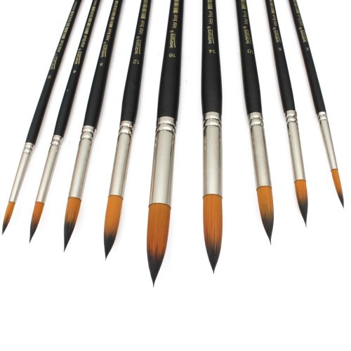 Пензлики для малювання Worison з довгою ручкою (круглі) набір 9 штук (WN-9R) в інтернет супермаркеті PbayMarket!