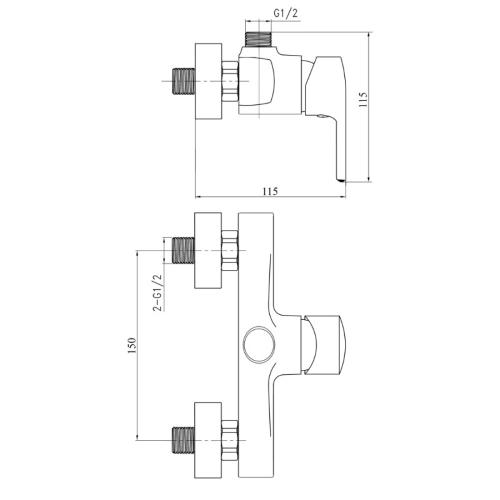 Змішувач для душу Brinex 40W 010 (BRIN40W010)