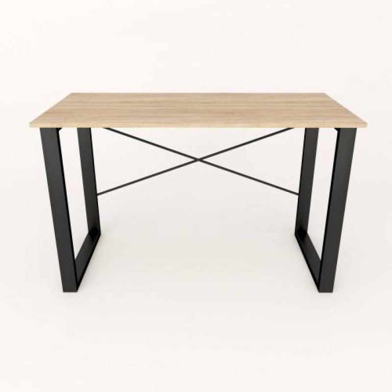 Письмовий стіл Ferrum-decor Драйв 750x1000x600 Чорний метал ДСП Дуб Сонома 16 мм (DRA004)