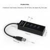 Розгалужувач USB HUB 3.0 на 4 порти 30 см Чорний