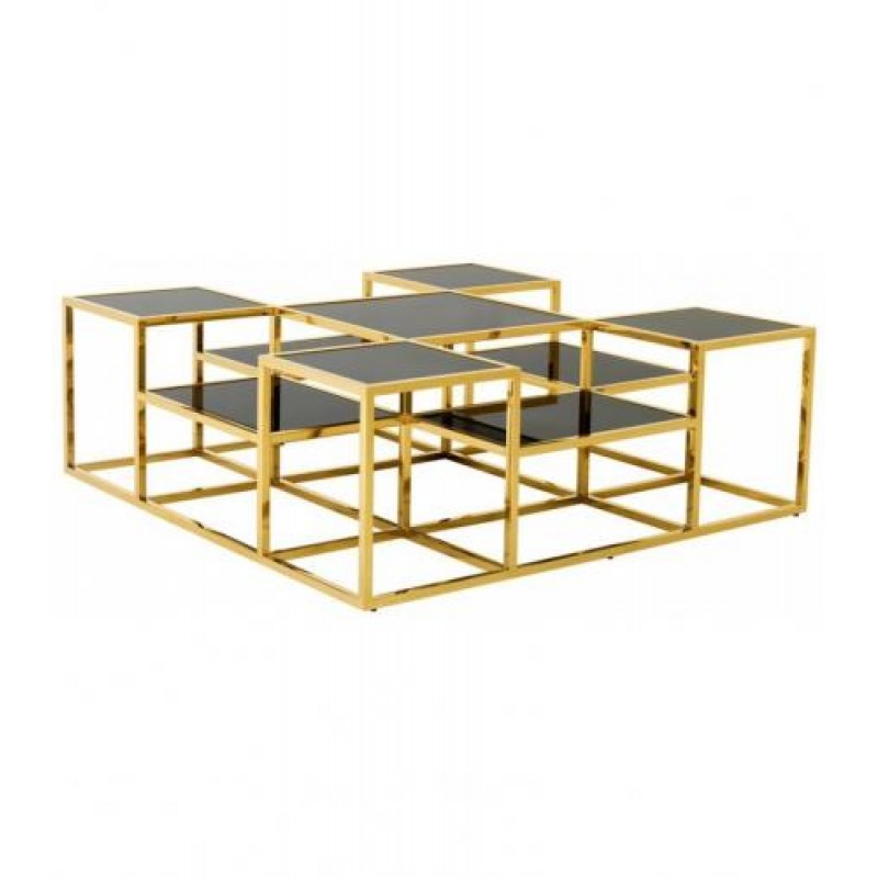 Кавовий журнальний столик у стилі Loft NS-569 450x1200x1200 мм Черный