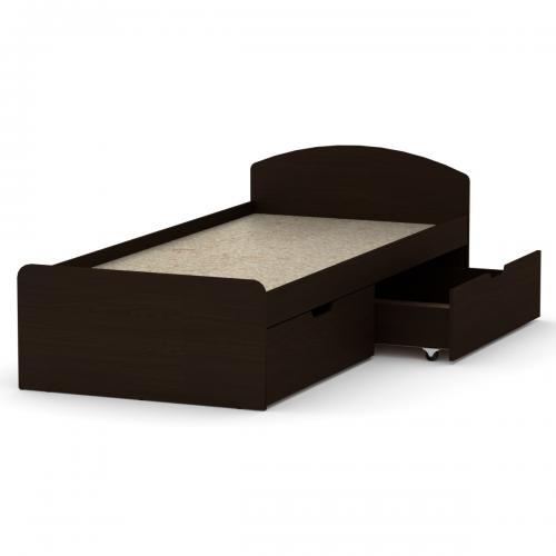 Ліжко Компаніт 90+2 90х200 см Венге темний Ліжко Компаніт 90+2 90х200 см Венге темний