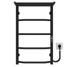 Рушникосушарка електрична Трапеція з полицею П5 400х700 Deffi Чорний JD03 (C.TP.70.40.5.E.B.R.1)