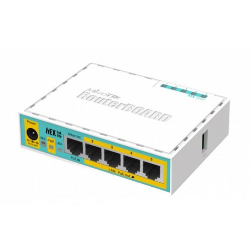 Маршрутизатор MikroTik hEX PoE lite 5xFE/PoE, 1xUSB, RouterOS L4 (RB750UPr2) в інтернет супермаркеті PbayMarket!