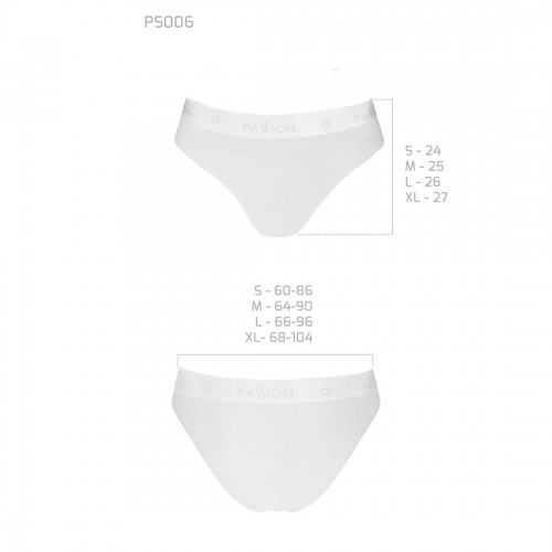 Трусики з прозорою вставкою Passion PS006 PANTIES white, size XL в інтернет супермаркеті PbayMarket!