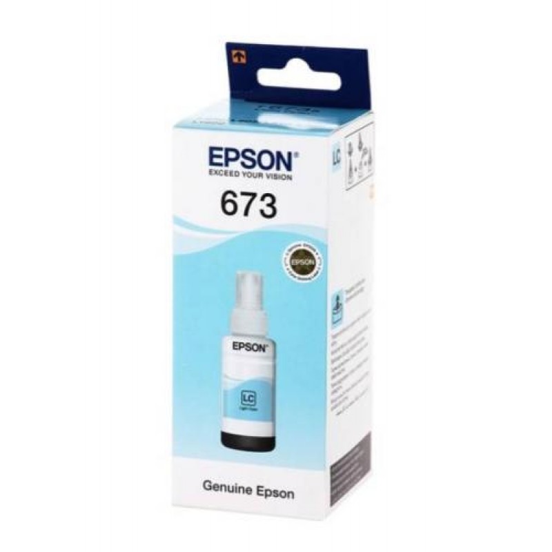 Контейнер з чорнилом Epson 673 70 мл Light Cyan L800/1800 (C13T67354A) (10904)