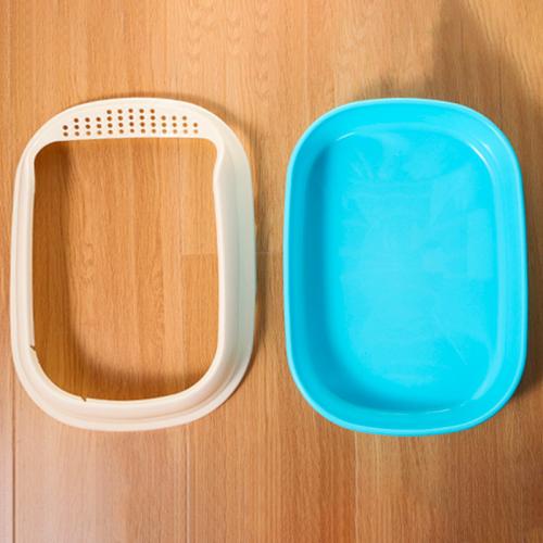 Туалет для кішок з лопаткою Taotaopets 226611 Blue 40х29х13.5 см Туалет для кішок з лопаткою Taotaopets 226611 Blue 40х29х13.5 см