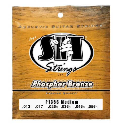 Струни для акустичної гітари 6 шт SIT P1356 Medium Phosphor Bronze Acoustic Guitar Strings 13/56 Струни для акустичної гітари 6 шт SIT P1356 Medium Phosphor Bronze Acoustic Guitar Strings 13/56