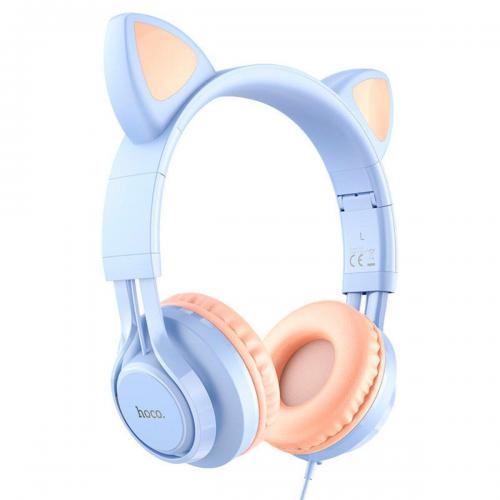 Навушники Hoco W36 Cat ear with mic Dream Blue