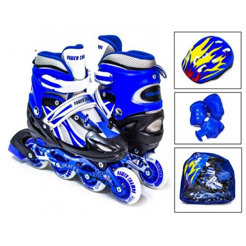 Комплект роликів Power Champs розмір 34-37 Blue (1169668381)