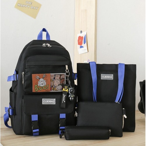 Рюкзак шкільний для дівчинки Hoz 4 в 1 VV Чорний (SK001609) в інтернет супермаркеті PbayMarket!