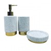 Набір для ванної Bona Di 851-335 3 предмети Білий граніт