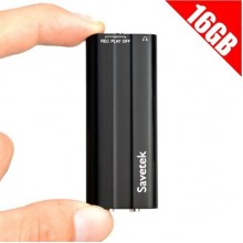 Міні диктофон Savetek 600 16 ГБ Чорний (100543)