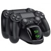 Зарядна станція DOBE для геймпадів PlayStation Dualshock 4 із LED індикаторами Чорний (TP4-889)