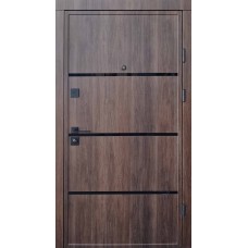 Двері вхідні в квартиру Акорд двоколірна Ваш ВиД Дуб Табак /Біле дерево 860,960х2050х95 Ліве/Праве