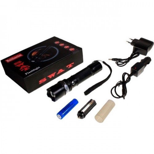 Ліхтарик акумуляторний Swat T8626-XPE Чорний Ліхтарик акумуляторний Swat T8626-XPE Чорний
