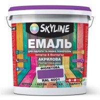 Эмаль для пола и других поверхностей акриловая SkyLine Фиолетовая RAL 4001 10 л Эмаль для пола и других поверхностей акриловая SkyLine Фиолетовая RAL 4001 10 л