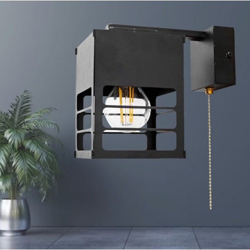 Бра в стилі лофт MSK Electric Urban під лампу Е27 NL 2310-1 BK Бра в стилі лофт MSK Electric Urban під лампу Е27 NL 2310-1 BK