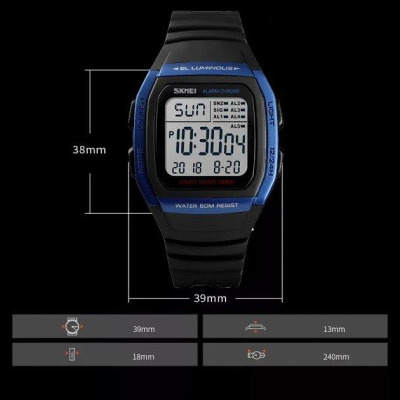 Чоловічий спортивний годинник Skmei 1278 Синій