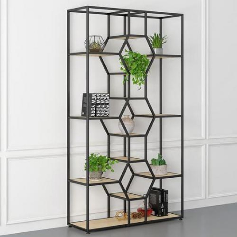 Стелаж для зберігання в стилі Loft NS-1744 2030x1200x300 мм Черный