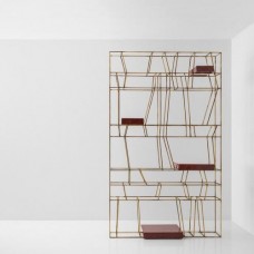 Стелаж для зберігання в стилі Loft Золотий NS-1801 2530x1500x250 мм