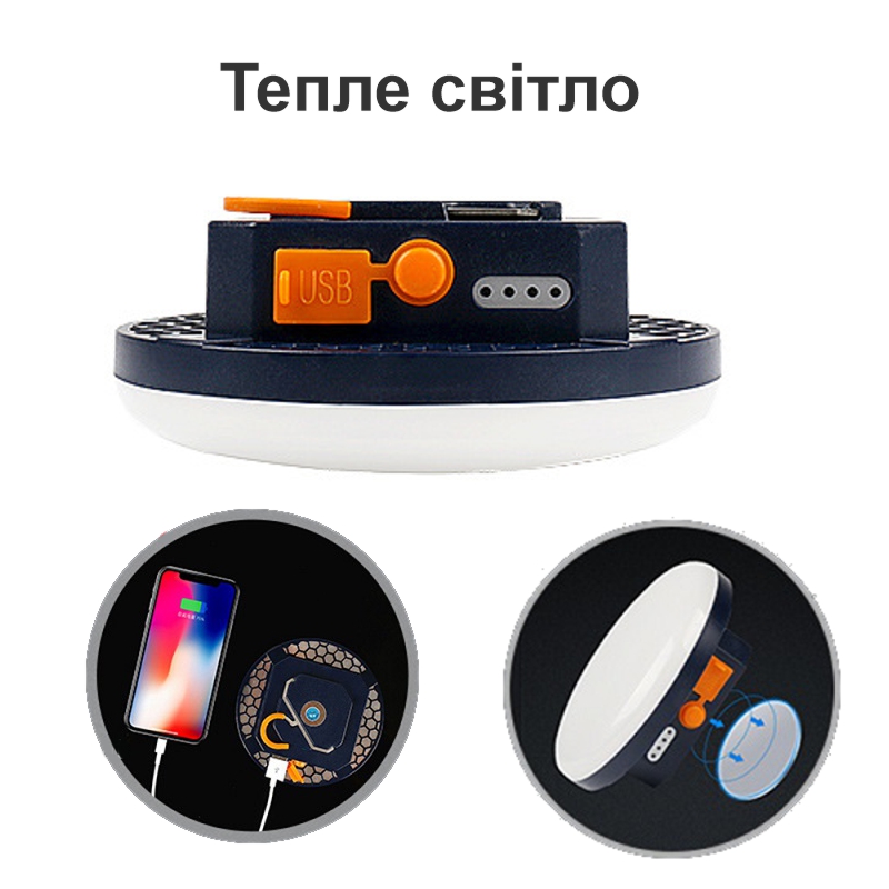 Ліхтар для кемпінгу та надзвичайних ситуацій з акумулятором 7200 мАг Nectronix MOS-14 (тепле світло)