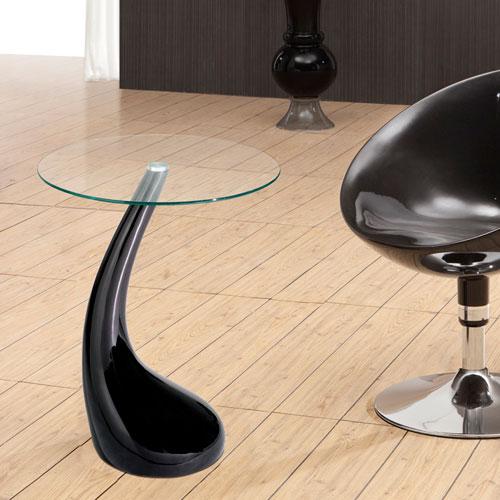 Столик журнальний дизайнерський SDM Перла пластик стільниця кругла скло 50 см Чорний (hub_67n64r) Столик журнальний дизайнерський SDM Перла пластик стільниця кругла скло 50 см Чорний (hub_67n64r)