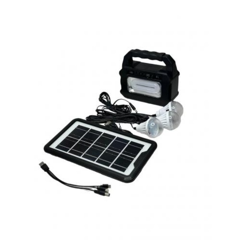 Ручний прожектор ліхтар із повербанком GDPlus GD-8080 4000 мА/год із сонячною панеллю/лампою (1988420937)