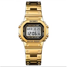 Чоловічий наручний годинник Skmei 1456 Singapore Золотистий
